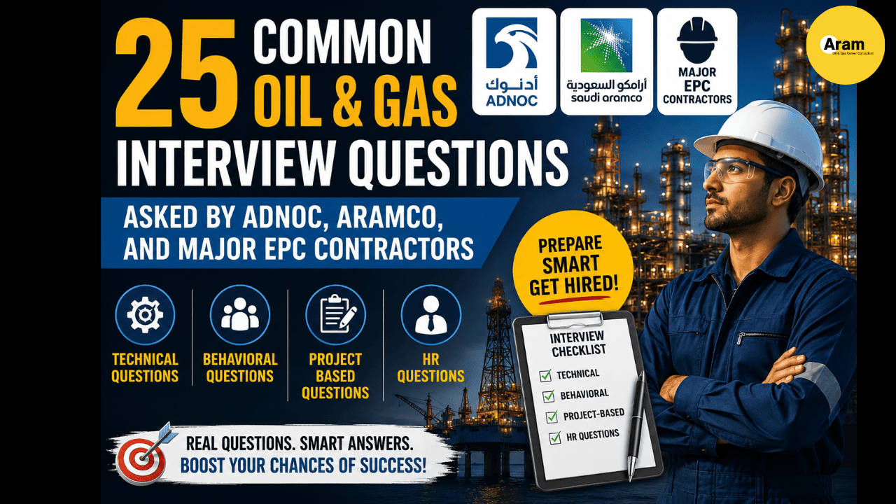 25 Common Oil & Gas Interview Questions Asked by ADNOC, Aramco, and Major EPC Contractors